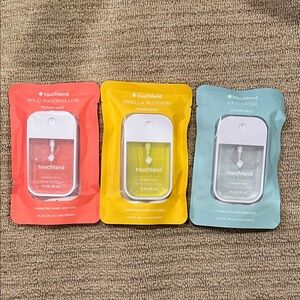Touchland Mist Hand Sanitizer Trio Wild Watermelon Vanilla Blossom rainwater
